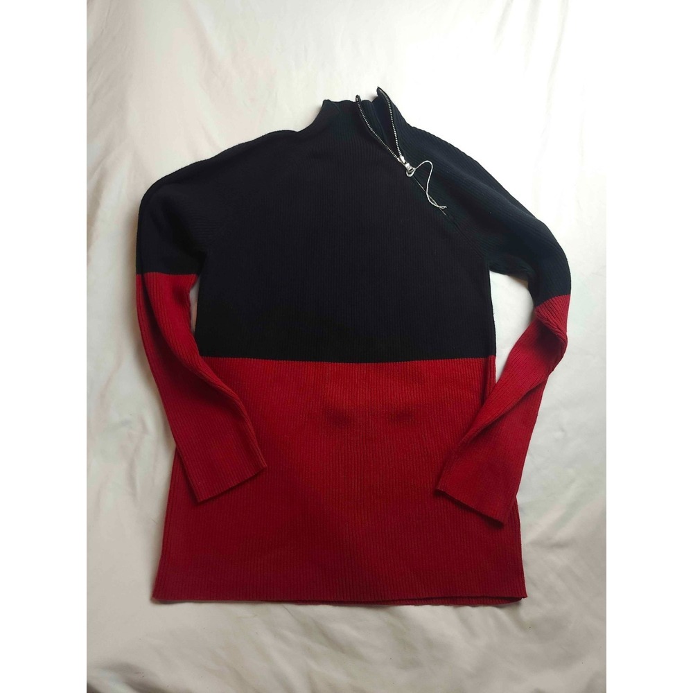 Lauren Ralph Lauren‎ Sweater Womens XXL Black Red Preppy Office Casual Layering